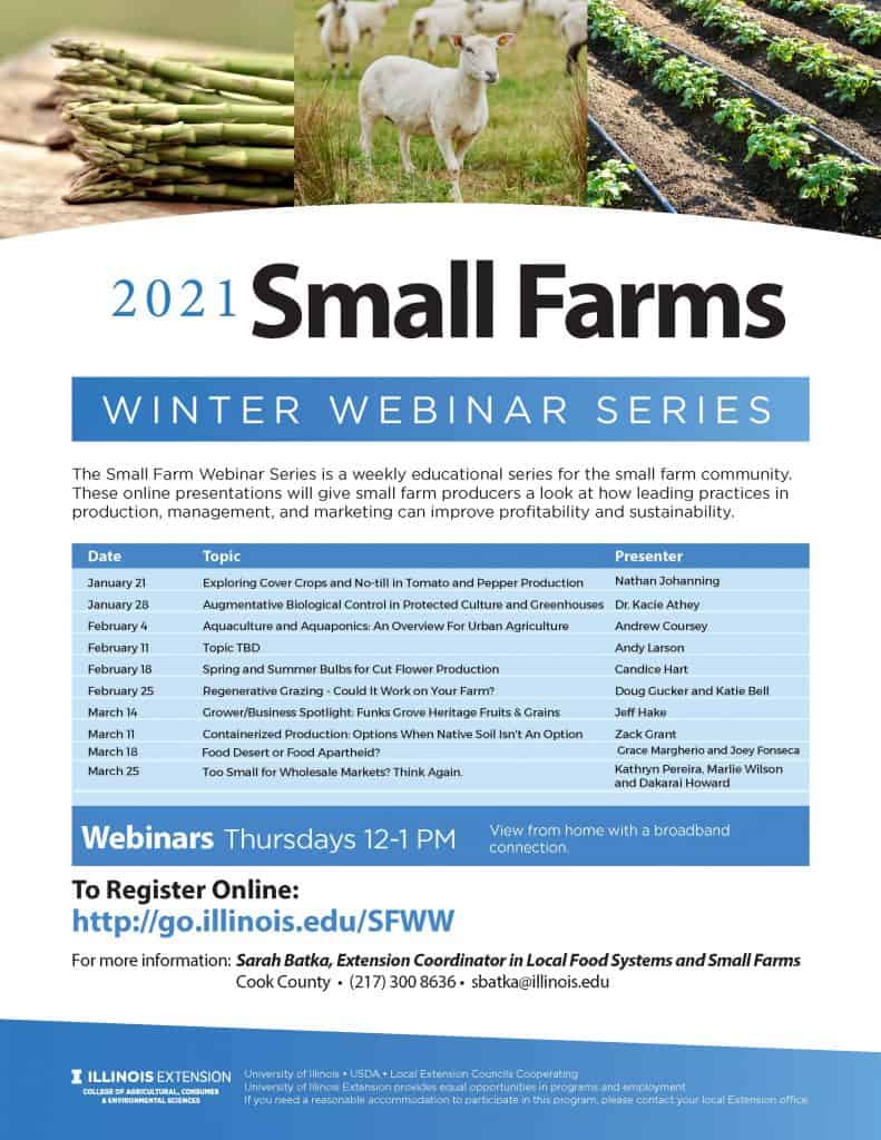 2021 Small Farm Winter Webinar Flyer