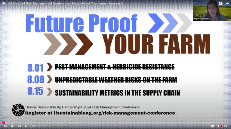 Screenshot of risk management webinar screen.