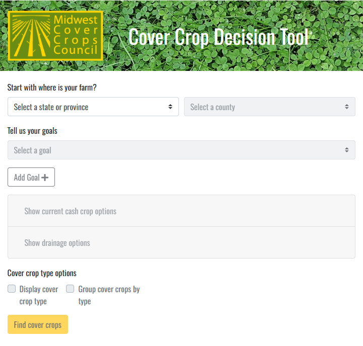 MCCC Cover Crop Decision Tool MCCC Cover Crop Decision Tool