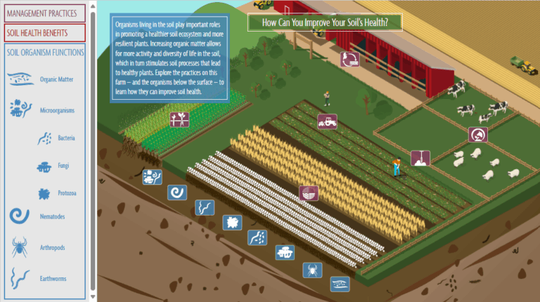 SARE Interactive Exploration of Soil Health Image