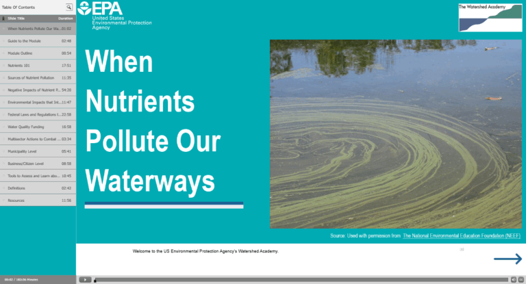 Nutrient Pollution Module by Watershed Academy Video