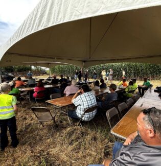 Farmers at an educational event