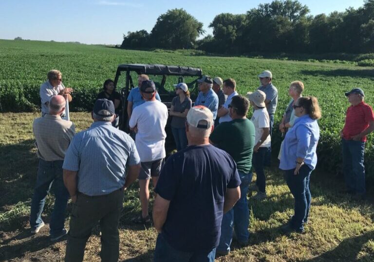 Connecting farmers with other farmers is an effective way to share learning and improve the likelihood of adopting new practices. / credit: Jean Brokish, American Farmland Trust 